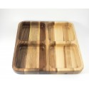 Square Appetizer Wooden Dish with Doors