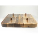 Square Appetizer Wooden Dish with Doors