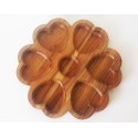 Heart Design Appetizer Wooden Dish with Door